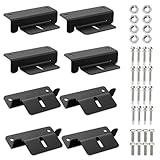 Solarmodul Z-Halter, Solarpanel Montagehalterung mit Muttern und Schrauben Solarmodul Halterung Korrosionsschutz-Kits für Wohnmobil, Boot und Dach Installation, 8 Stück(Schwarz)