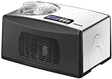 UNOLD 48806 Eismaschine Cortina - mit Kompressor, 150 watt, 1,5 Liter Eiscreme, für Eis, Sorbet und Frozen Joghurt, Sahneeis, Edelstahlgehäuse, Digitaler Timer, LCD- Display, Stainless steel