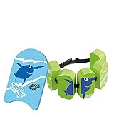 Beco Sealife Schwimmbrett mit Schwimmgürtel blau/grün Wassersport Kinder Aqua