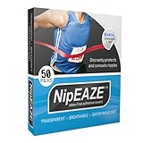 NipEaze Nippel-Abdeckungen, mindern Scheuerstellen, selbstklebend, zum Bedecken von Brustwarzen und zur Prävention von Scheuerstellen, ideal für Läufer & Athleten, 4er-Pack, 4-Pack Value, durchsichtig, Extra - 50pairs