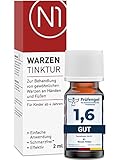 N1 Warzen Tinktur 2 ml - [Medizinprodukt] - einfach & schmerzfrei nur 1x pro Woche - Warzenentferner, Warzen entfernen, Dornwarzen entfernen, Warzenmittel, Flüssigkeit