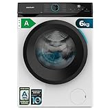Cecotec Waschmaschine 6Kg Frontlader Bolero DressCode 6160: 1200 U/min, 11 Programme, niedriger Verbrauch, Inverter Plus Motor, Steam Max, Trommelreinigung, Schnellprogramm 15', LED-Anzeige