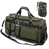 Sporttasche Damen Reisetasche Damen Groß Sporttasche mit Schuhfach&Nassfach Damen Herren Gym Bag Travel Bag Schwimmtasche Übernachtung Weekender Armeegrün