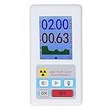 BR 6 Geigerzähler, nuklearer Strahlungsdetektor, hohe Genauigkeit, multifunktionales tragbares Dosimeter für Zuhause, Outdoor, Industrie, Laboratorien, ABS-Material, 163 g, 70 x (Weiß)