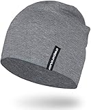 EMPIRELION 9' Multifunktionale Leichte Mütze Running Beanie-Mützen Skull Cap Radsport-Kappen Helmfutter Helm Unterziehmütze Schlaf Kappen für Damen Herren (Mitte grau Melange)