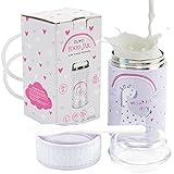 OLWO® Müslibecher to go Kinder- Joghurtbecher to go für Kinder-Auslaufsicher und Ideal für unterwegs, Kindergarten, Schule-Lunchpot to go kinder mit Löffel-Lunchbox to go Kinder 380 ml