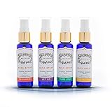 BALIPURA - Aura Healing Spray Mist - angereichert mit Heilkristallen und organischen ätherischen Ölen - Geschenkset mit Leinentasche, 4 x 30 ml