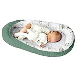 Kuschelnest Babynest Kokon für Babys und Säuglinge, Nestchen, Reisebett, 100% Baumwolle, antiallergisch