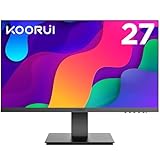 KOORUI Monitor 27 Zoll, Full HD Rahmenlos Bildschirm 16:9 IPS-Panel (75Hz, 5ms, Eye-Care, 1920 x 1080, HDMI, VGA, VESA 75x75)