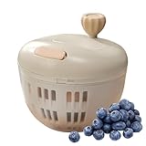 Salatschleuder – 800 ml Salatwascher, rutschfeste Unterseite, Waschschüssel mit Sieb, Obstreiniger für Küche, knackiges Werkzeug, Outdoor, Camping, Picknick