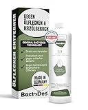 BactoDes - Ölex 1 Liter Ölfleckenentferner Konzentrat - Effektiver Heizöl-Geruchsentferner und Ölflecken-Beseitiger für Beton, Asphalt & Pflastersteine - Enzymreiniger mit bio Mikroben-Wirkung