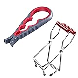 Westmark Set, 2tlg.: 1 Vielzweck-/Deckelöffner + 1 Glasheber, Hochwertiger Kunststoff/Stahl, Anthrazit/Silber/Rot, 105322E7