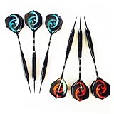 Hohopeti 3 Stück Drop resistente Needle Tipped Match Darts aus Vollmetall Aluminium Rod Flights Pfeile für Indoor Outdoor Profi Spieler