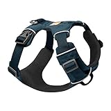 RUFFWEAR Front Range Hundegeschirr mit Brustring, Reflektierendes Gepolstertes Anti-Zieh-Geschirr, Blue Moon, XS