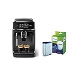 Philips EP2220/10 SensorTouch Benutzeroberfläche Kaffeevollautomat, schwarz/schwarz-gebürstet + Kalk CA6903/10 Aqua Clean Wasserfilter für Kaffeevollautomaten, Kunststoff