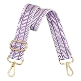 Verstellbarer breiter Schultergurt, 3,6 cm (1,4 Zoll), Canvas-Gürtel, Ersatz für Crossbody-Taschen und Handtaschen, vielseitiges und langlebiges Zubehör für individuelle Anpassung, Violett