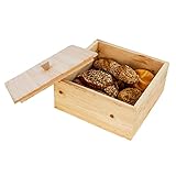 Alpin de luxe Brotkiste aus Zirbe 29 x 29 x 13 cm | Aufbewahrungsbox Brot Zirbe | Zirbenbrotdose