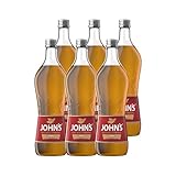 JOHN'S Pfirsich – 6 x 0,7L Flaschen – Fruchtiger Pfirsich-Sirup für Cocktails, Limonaden & Desserts – Perfekt für Bellini & Peach Iced Tea