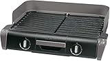 Tefal Elektrogrill Family TG8000 | Tischgrill/BBQ | zwei getrennte Grillroste mit stufenlosen Thermostaten | individuell regulierbar | Spülmaschinengeeignet | 2400W | Schwarz/Silber