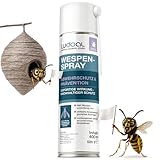 Wespenspray mit langem Sprührohr & 10x mehr Wirkstoff (2% Geraniol) – EXTRA STARK – Sofortiger Abwehrschutz mit Langzeitwirkung – 15 cm Sprührohr – Made in Germany – LUDOAL 400 ml (PT19)