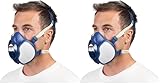3M Atemschutzmaske mit integrierten Filtern 4255+, A2P3 Organische Dämpfe für Farbspritz-Lackierarbeiten (neu), Single (Packung mit 2)