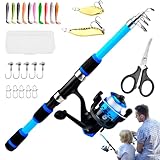 Angelrute Für Kinder,Tragbare Teleskopische Angelruten Für Kinder - Spielzeug-Set Angelspiele Für Pool Teich See Klein