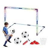 Fußballnetz für Kinder für den Hinterhof – Tragbare, faltbare Fußballnetze, kleine Sporttore, mit Netz für Training, Spiele im Freien, Gelände, Strand