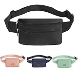 Bauchtasche Damen Herren Gürteltasche Hüfttasche Outdoor Groß Handytasche Sport Wasserdicht Laufgürtel Schwarz ﻿