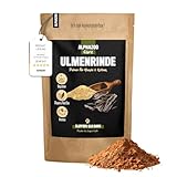 alphazoo Ulmenrinde für Hunde & Katzen 120g I Premium Magenschutz-Pulver ohne Zusatzstoffe I Sanfte Verdauung, bei Sodbrennen, Durchfall & Kotfressen I Slippery Elm Bark I Natürlich & Rein