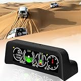 Mioloe Auto-Neigungsmesser,HUD Head Up Display GPS Geschwindigkeitsmesser MPH Kompass Digitaler Neigungswinkelmesser Höhenmesser für Auto, Off-Road (01)