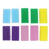 Mipcase 10 Stück Doppelseitige Pu Pediküresteine zur Hornhautentfernung Fußpeelingstein mit Porenstruktur Fußpflegewerkzeug für Weiche Haut für Feuchte Haut und Reisegebrauch