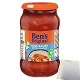 Ben's Original Sauce Süß-Sauer Extra Ananas (400g Glas) + usy Block