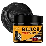 Acunny Glanz für Autoreifen, 80 g, Beschichtungspaste für Details | glänzend für Autoreifen, für Autos, LKWs, Motorräder, Wohnmobile, Boote, Details, Autofelgen