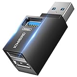 KiWiBiRD Mini USB-Hub mit Mehreren Anschlüssen 1x USB 3.0, 2X USB 2.0, USB Splitter Erweiterung Adapter für Laptop MacBook Desktop-PC kompatibel mit Flash-Laufwerk Drucker Tastatur Mäuse Headset