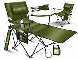 KESSER® Campingliege Campingstuhl 2in1 bis 160kg | Feldbett...