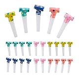 Relaxdays Partytröten 200er Set, Luftrüssel Kinder, Tröten Kindergeburtstag, Krachmacher Fasching, Blasrüssel, bunt