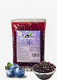 600g Bubble Tea Perlen Popping Boba - Blaubeere Fruchtperlen Bubbletea Perlen Set - Natur&Vegan- Super Ideen zum Selber Machen Bubble Tea Topping für DIY