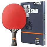 STIGA Royal 3 Sterne Tischtennis Schläger, Schwarz/Rot