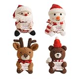 LZYWOD Positive Häkelpuppe mit positiver Karte, emotionale Häkelunterstützung, gestrickte Puppe, lustig, emotional