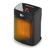aeco EcoHeat Core 2000W Heizlüfter Energiesparend klein LED Touch ECO-Modus leise Mini Heater 24 Std. Timer 2 Heizstufen PTC Keramik Digitaler Thermostat Elektroheizung Überhitzungs- & Kippschutz