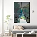 Fliegengitter Magnetvorhang 120 x 99 cm Automatisches Schließen, Klettband Oben, Nicht Kürzbar Magnet Fenster Insektenschutz für Alle Arten von Türen Und Fenstern, Schwarz