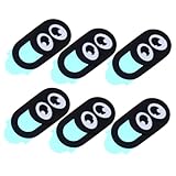 MUELODSIC 6 Stück Teiliges Ultradünne Webcam abdeckungen mit Niedlichen Cartoon Motiven Selbstklebend Langlebig und Installieren für Laptop Smartphone und Tablet zum Effektiven Schutz der