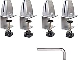 GPDNBIEU, Trennwandhalterung, Schallwand-Befestigungsclip aus Aluminiumlegierung, Büro-Trennwand-Clip, Befestigungsclip, Glasbildschirm-Befestigungsclip, Legierungs-Bildschirmclip, 4 Stück