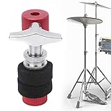 ZJchao Hi-Hat-Ständer, Hi-Hat-Beckenkupplung, Rot, Schwarz, Schlagzeugbeschläge, Hi-Hat-Kupplung, Tama-Beckenständer, Jazz-Drum-Kupplung, Becken, Hi-Hat-Ständer, Teile für