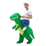 IRETG Dinosaurier Aufblasbares Kostüm Erwachsene Lustige Aufblasbare Dinosaurier Kostüme Halloween Verkleidung für Lehrer Schulparty, Green Dino (Green Dino)