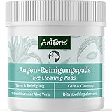 AniForte Augen Reinigungspads Hunde 100 Stück - Sanfte Reinigungstücher zur Augenpflege, Milde Augen Reinigung ohne zu Reizen, Entfernt Tränenstein & Speichelreste, Tränenfleckentferner Hund