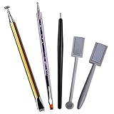 Nagel Magnet Stick Set 5 Stück, Doppelkopf Blumendesign Nagel Magnet Stift und Starke Magnetstift Punktierungsstifte, Idee für DIY 3D Magnetisches Katzenauge UV Gel Polnisch Nagel Kunst Zubehör