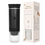 AXVRAV Tragbare Elektrische Espressomaschine, Mini Kaffeemaschine mit USB-C Kompatibel mit Kapseln & Kaffeepulver, Reisekaffeemaschine für Auto Camping Büro & Reisen – Schnellaufheizung