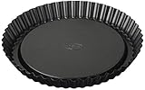Dr. Oetker Obstkuchenform Ø 22 cm, Backform für Obsttorten, runde Kuchenform aus Stahl mit Antihaftbeschichtung (Farbe: schwarz), Menge: 1 Stück