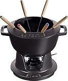 STAUB Fondue Set mit 6 Gabeln, Geeignet für Käse- Schoko-...